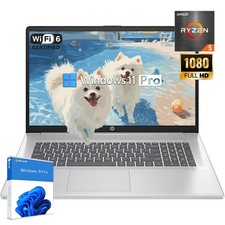 HP Laptop 17.3 in FHD 6 core 4.3GHz Ryzen 5 UpTo 64GB RAM 2TB SSD Windows 11 Pro