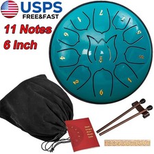 Steel Tongue Drum 11 Notes 6 Inch Rain Drum with Bag Meditation Yoga Steel Drum