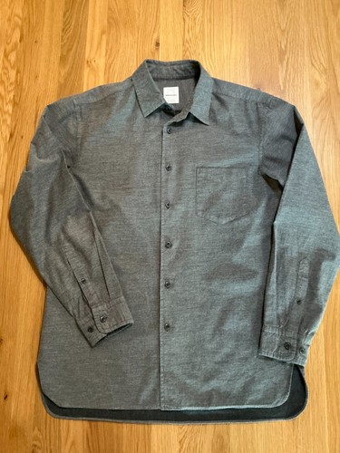 Sage De Cret Heather Gray Cotton Gauze Button Down Shirt Made In Japan Mens S