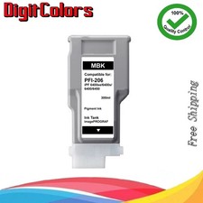 PFI-206 MBK Matte Black Ink Tank Fit Canon IPF 6400s 6400se 6400 6450
