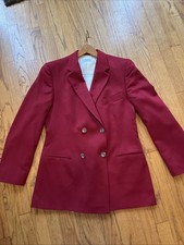 Vintage Loro Piana Cashmere Red Blazer Size 10/12 Italy