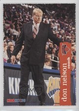 1995-96 NBA Hoops New York Knicks Team Sheet Singles Don Nelson HOF 0q3