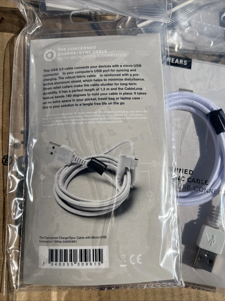 URBANEARS Micro USB Charge Sync Cable NOOK COLOR & Android BOX OF 90 PIECES - Image 3 of 4