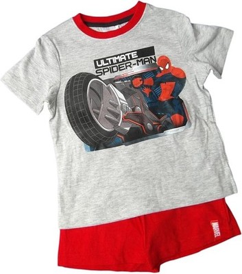 Marvel Spiderman Schlafanzug - Ultimate Spiderman Motorspeed Power! - Grau/Rot -