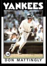 Don Mattingly 1986 Topps #180 Yankees MLB READ FREE SHIPPING AutographDen