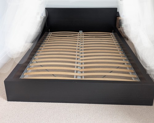 IKEA Malm Kingsize Bed Frame. High Black-Brown, 160x200cm. Mattress Not Included - Picture 2 of 4