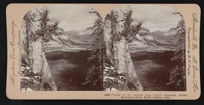 Banff Alberta Canada 1900s Tunnel Mountain Valley of the Cascade Rockies