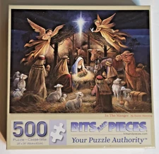 Bits and Pieces In the Manger 500 Piece Jigsaw Puzzle Christmas Nativity Jesus