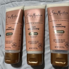 Shea Moisture Curl Enhancing Smoothie Coconut and Hibiscus Cream Lot of 3