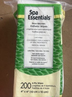 Graham Beauty Spa Essentials Non-woven Esthetic Wipes 200 4ply Wipes 4x4 Pack