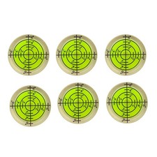 6 pcs Bubble Spirit Level, 32x7mm Circular Level for RV, Travel Black