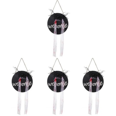  4 Count Willkommen Anhänger Willkommens-Widget Halloween-Hänge -Dekorationen