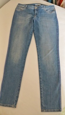 BETTY & Co. Casual Jeans  Gr. 42 / L = 30 mittelblau mit Galon-Streifen Slim TOP