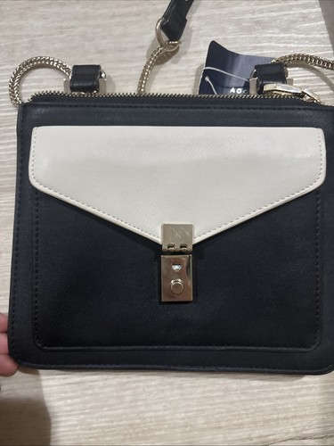 Zara Black White Square Envelop Crossbody Bag - Picture 4 of 10