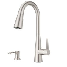 Barulli Kitchen Faucet with Pull Down Sprayer and Spot Defense Stainless Steel