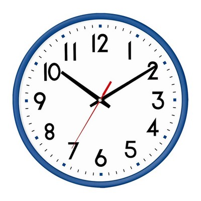 Wall Clock Blue,Silent Wall Clocks Battery Operated 12 Inch Modern Non Tickin...