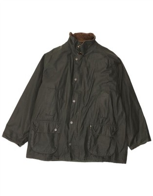 Polbot Mens Waxed Cotton Jacket UK 42 XL Green AJ20