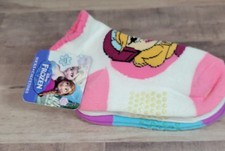 Disney Frozen Girls No Show Socks 3 Pair Pack NonSlip Grip Bottoms New Size 3-5T