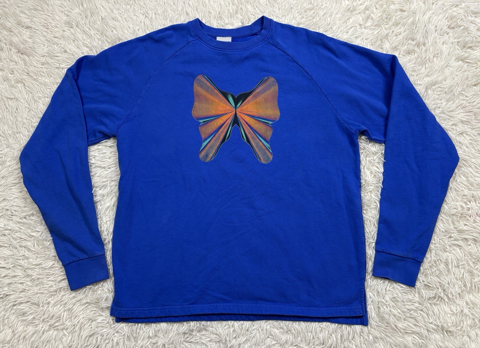 The Efferusphere Tour Crewneck Sweatshirt Medium Blue Organic Cotton