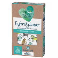 Pampers Pure Hybrid Reusable Cloth Diaper Cover, One Size - Jungle