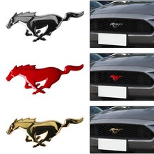 3D Metal Car Front Grille Emblem Logo Rear Trunk Badge Sticker For Ford Mustang