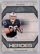 2008 Playoff Absolute Memorabilia Absolute Heroes Zach Miller #AH-30 029/250