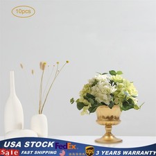 10Pcs 15cm Gold Metal Centerpieces Flower Vase Wedding Anniversary Party Decor