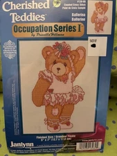 Janlynn Cherished Teddies BALLERINA Counted Cross Stich TEDDY BEAR New Free Ship