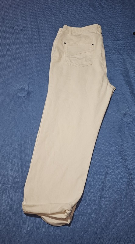 Time and Tru Women’s White Jegging Pants Slim Skinny Mid Rise Pockets 28"