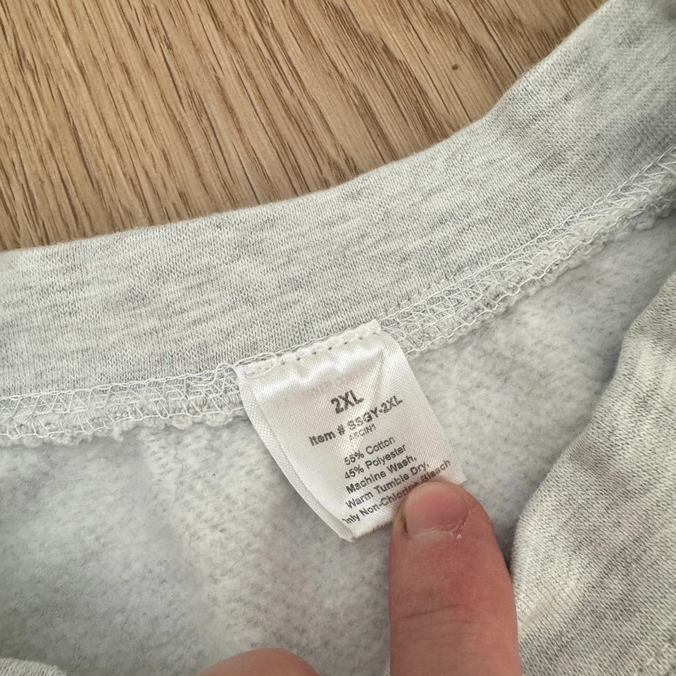 Original Bob Barker 2XL Prisión Prisión Preso Gris Sudadera Brezo Cuello Redondo Foto 2 de 4