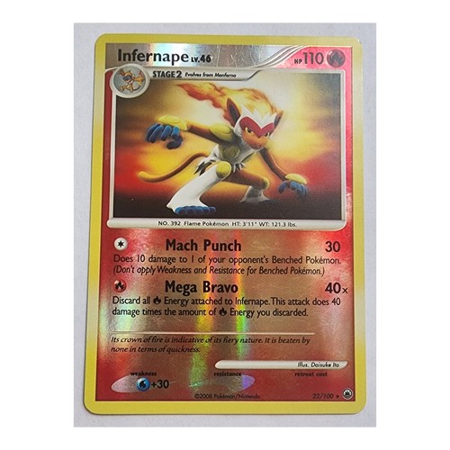 Pokemon TCG Infernape Majestic Dawn 22/100 Rare Reverse Holo NM