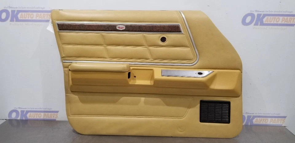 76 MERCURY MARQUIS SEDAN INTERIOR DOOR TRIM PANEL FRONT LEFT DRIVER YELLOW Foto 2 de 4