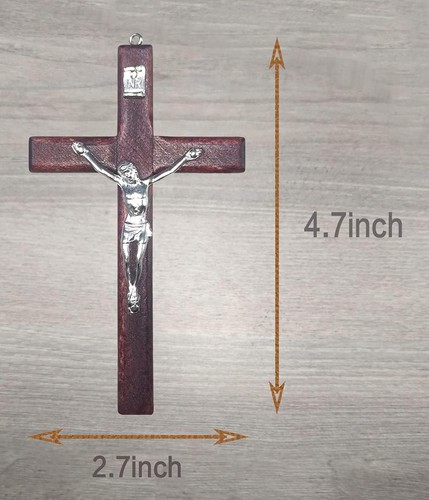 Compact 3 Pack Wooden Jesus Crosses – Ideal for Home or Office Decor (4.7 inch) - Afbeelding 6 van 8