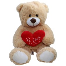 Heunec XXL Teddybär mit Herz "Ich liebe Dich" Kuscheltier 60cm Gebraucht