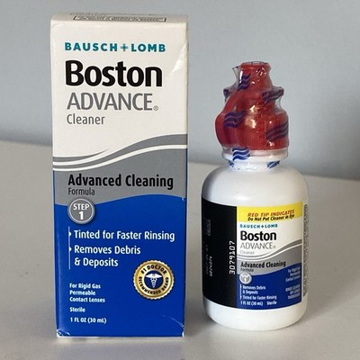2 Bausch & Lomb Boston Advance Contact Lens Cleaner 1.oz Exp 2027 New Contacts