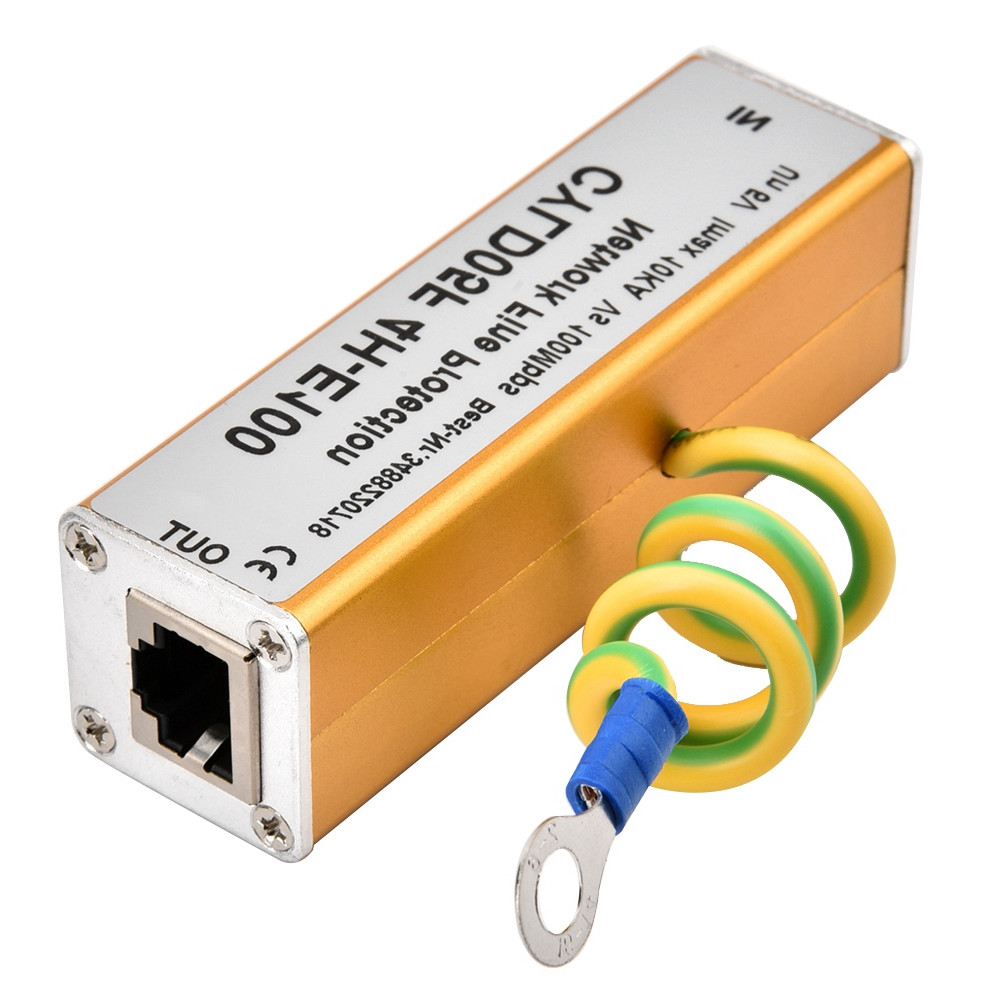 RJ45 RJ11 Adapter Ethernet Network Surge Protector Thunder Lighting Arrester Pro