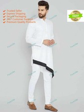 Indian Ethnic Dress Cotton Wear Mens Shirt Mens Kurta Plain Size S-7XL