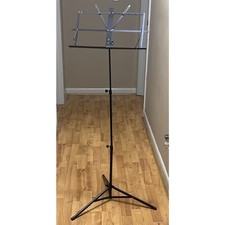 2 Sheet Music Stand Metal Folding Stand Adjustable Tripod Mount On Stage Bag