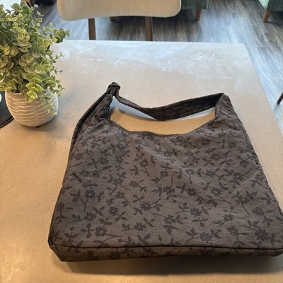 BAGGU Nylon Shoulder Bag Charcoal Ditsy Floral BRAND NWT FAST SHIPPING