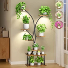 FIRSTNESS PLANT STAND GROW LIGHTS 8 TIER TALL METAL PLANT SHELF - Scratch & Dent