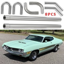 2.5 Exhaust Pipe Mandrel Straight Bend Stainless Kit For 1968-76 Ford Torino Gt