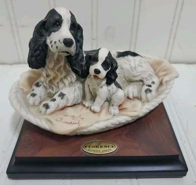 Giuseppe Armani Italy Easy Life Dogs Figurine Florence Cocker Spaniel Porcelain 