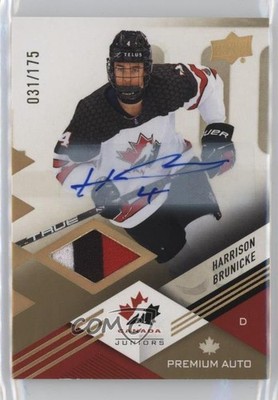 2024 Upper Deck Team Canada Juniors 31/175 Harrison Brunicke #41 Patch Auto 1t90