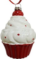 Clayre & Eef 67083 WeihnachtsanhäNger Weiß-Rot 7X11 Cm