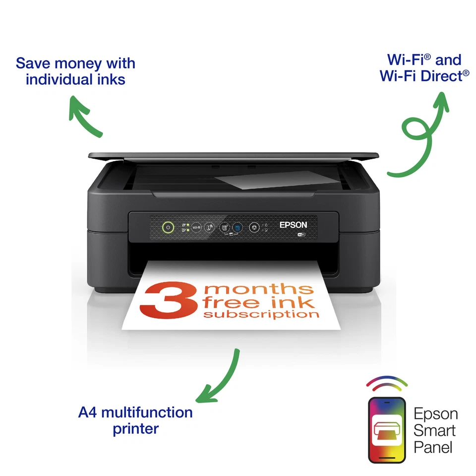 Epson Expression Home XP-2200 A4 Inkjet Multifunction Printer Scanner Copy Wi-Fi - Image 2 of 4