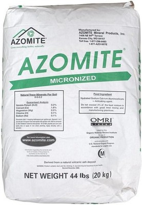 Azomite Raw Supply Organic Trace Mineral Powder 44LB Micronized, White