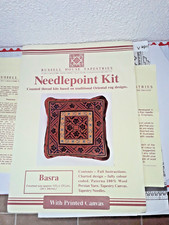 Russell House Basra Tapestry Cushion Chart.  Incomplete kit with some wool.