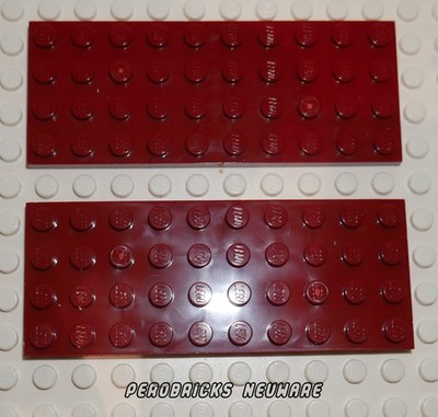 Lego Basic 2 Platten dunkelrot 4x10 #3030 NEUWARE