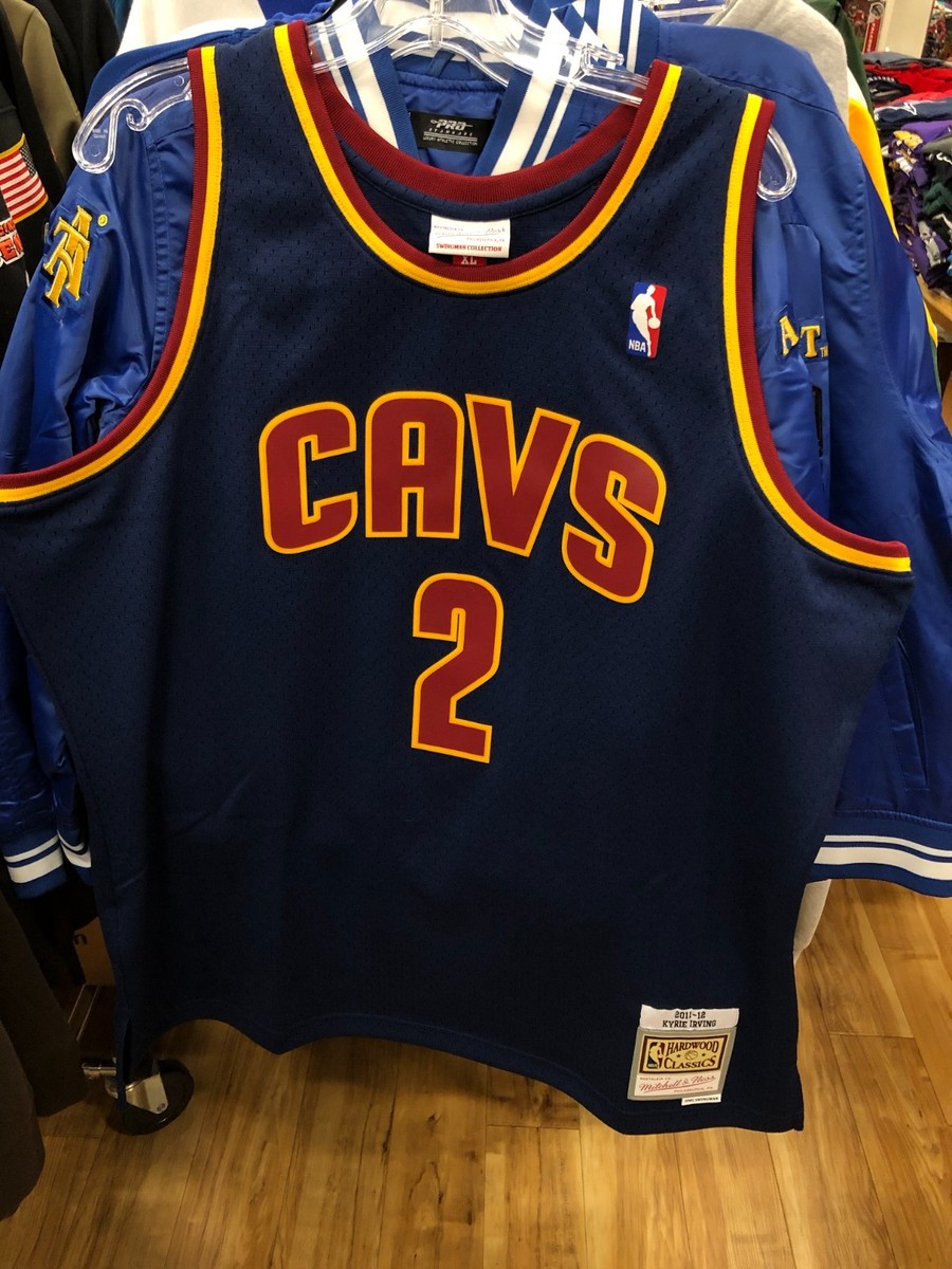 KYRIE IRVING Cleveland Cavaliers NBA Jersey MENS NAVY THROWBACK