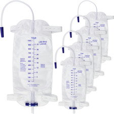 1000ML Catheter Leg Bags for Men,5Pcs Urinary Drainage Urine Bag for Incontinenc